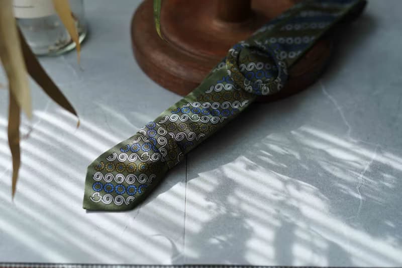 古董領帶改製腰帶-mila schon100%silk-森林浴-綠-腰帶髮箍