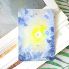 原創風景晨與昏之三雲上飛行 原創繪畫局部白墨PVC防水大貼紙