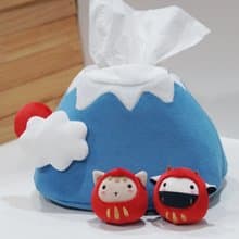 Bucute富士山與福神面紙套/面紙盒/100%手工/讓人想一直抽的面紙