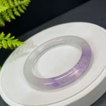 精品 薰衣草紫水晶手鐲 59MM 冰透閃片圓條飄一抹紫 智慧創意洞悉