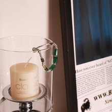 羅勒碎擊。綠草莓 綠碧璽 S925純銀 手鍊