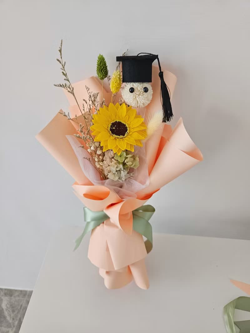 向日葵太陽花畢業花束 香皂花 畢業花束