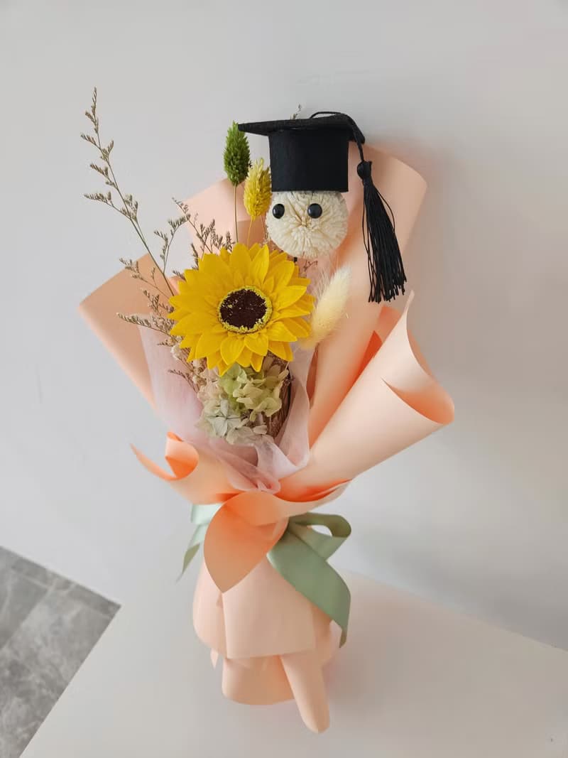 向日葵太陽花畢業花束 香皂花 畢業花束