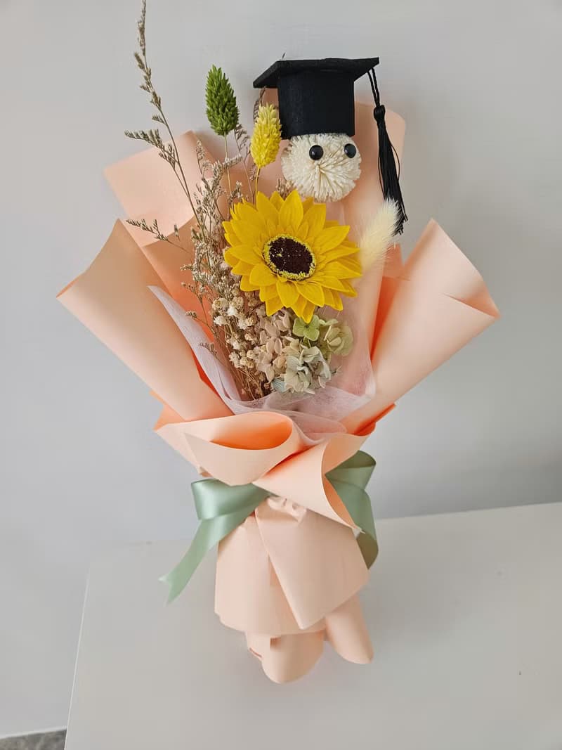 向日葵太陽花畢業花束 香皂花 畢業花束