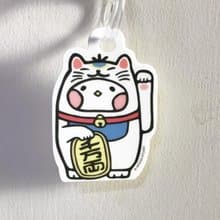 布籽生物 招財貓 行李吊牌 壓克力 吊飾