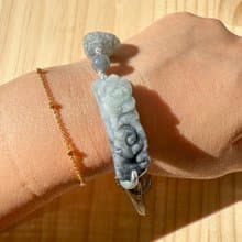 手工編織翡翠手鍊 — 夜之綻放