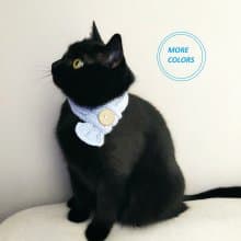 Pet scarf with button Dog scarf Cat scarf Pet collar Pet cowl Knit pet neck wear
