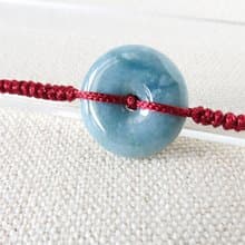 本命年【歲歲平安】雪花棉翡翠絲光編織手鍊*SW63*招財開運