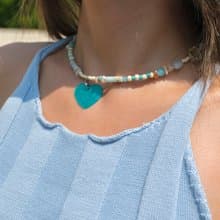 Necklace Lagoon • Boho Chic Beach Handmade Fashion Beach Jewelry Shell Pendant