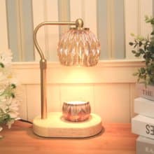 流金玻璃原木融蠟燈(融燭燈/蠟燭暖燈)-可調光可調高度