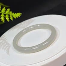 和田玉手鐲 57MM 老料煙紫玉手環 附證書 質地油潤細膩 祥瑞貴氣