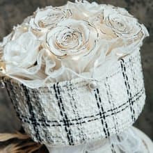 小香風花束/香奈兒花束/不凋花花束/厄瓜多玫瑰/俄羅斯永生花束