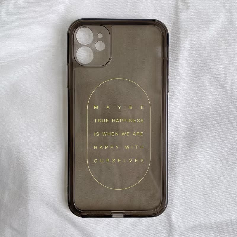 可來圖定制 iPhone全包灰色透明保護殼