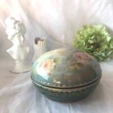 Green jewelry box, round ring box, rose box, gift box, anniversary gift