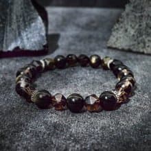 黑武士 | B18金沙黑曜石茶晶手鍊