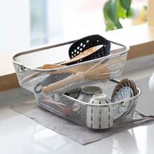 【日本霜山】304不鏽鋼長方形蔬果/餐具瀝水籃