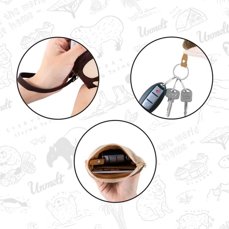 樹懶造型 鑰匙卡片收納包/零錢包