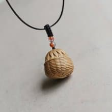 原創竹編飾品 | 竹編鈴鐺 項鏈 竹報平安 | 超小精緻 | 一物一圖