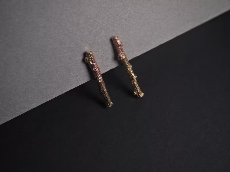 【Plant系列】 #a113 樹枝夾式耳環-金工手作銀飾