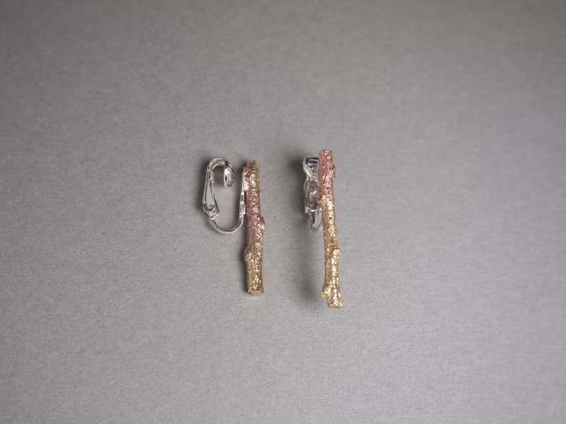 【Plant系列】 #a113 樹枝夾式耳環-金工手作銀飾