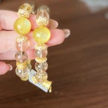 Amelia Jewelry丨金星要塞/銀河帝國丨黃金鋰雲母金髮晶原創手鍊