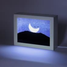 月亮船 小夜燈/畫作群山遠影3號/LED/創意聖誕禮物