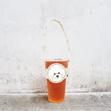 比熊犬 造型隨行飲料杯套提袋 飲料提袋