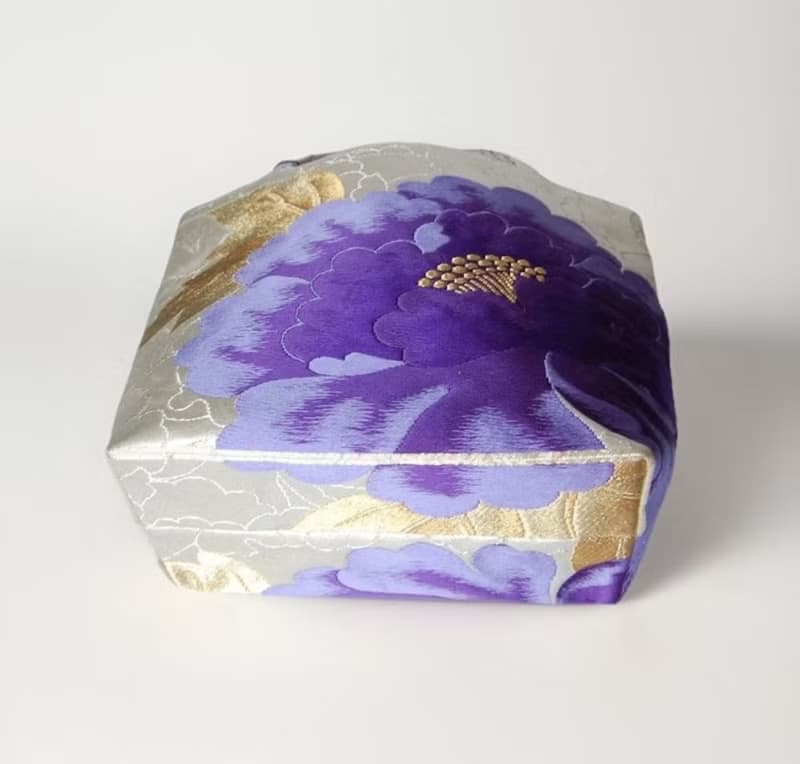 獨一無二真絲和服袋帶托特包, 日本手工刺繡升級改造包, 和風藝術