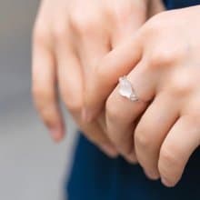 Hario手工玻璃戒指 可自由調節大小 - 月光 (HAA-L-R-SVNF)