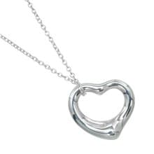 【日本直送】ティファニー TIFFANY&Co. オープンハート ネックレス 16mmモデル シルバー925 約3.3g【中古】A-ランク