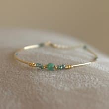 手鍊 五月誕生石 祖母綠 - 海洋之星 -