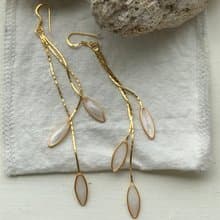 心裏的金藤蔓 耳環 / 耳夾可 樹脂 飾品 氣質 婚禮飾品