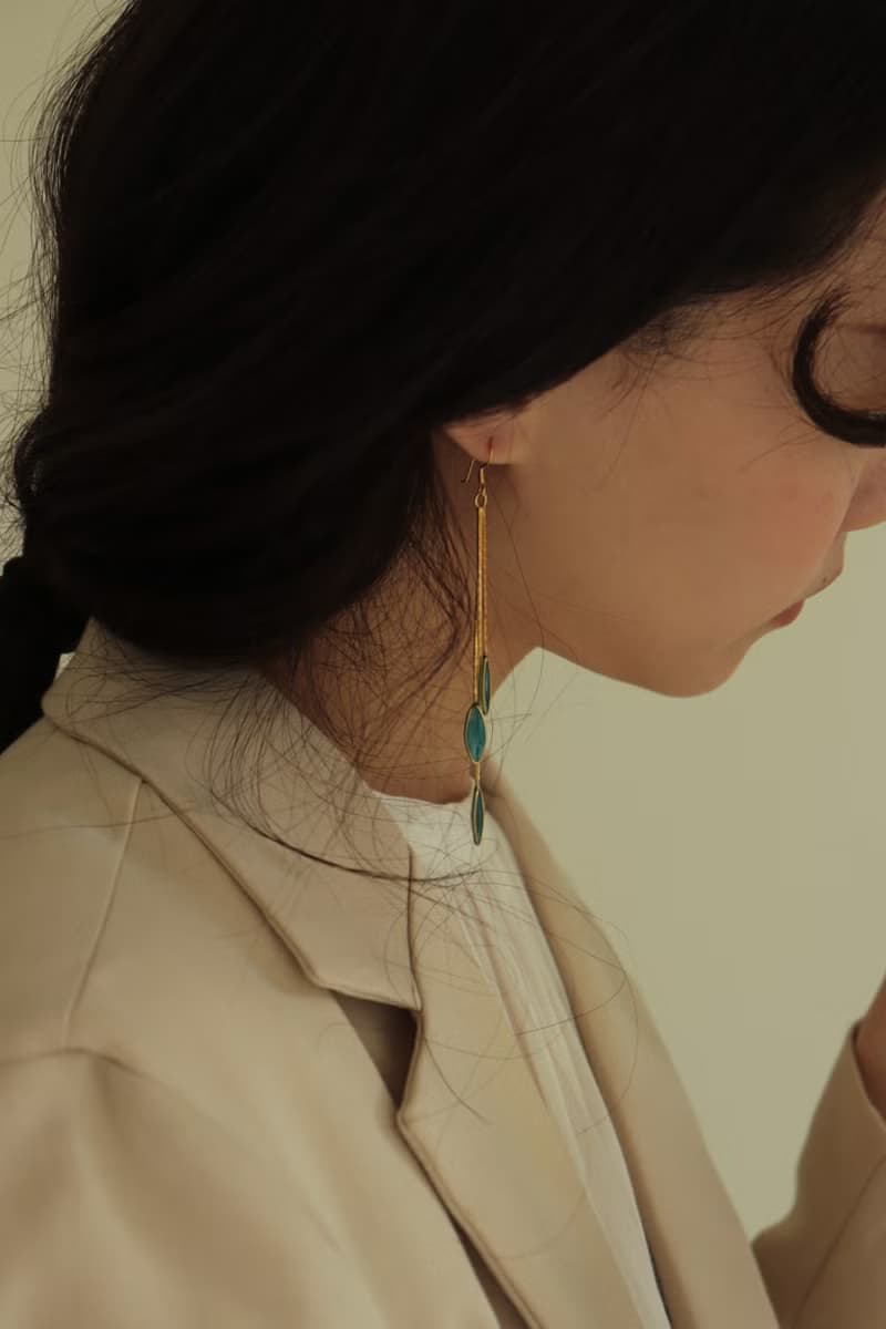 心裏的金藤蔓 耳環 / 耳夾可 樹脂 飾品 氣質 婚禮飾品