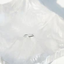愛心鑽戒 - 純銀戒