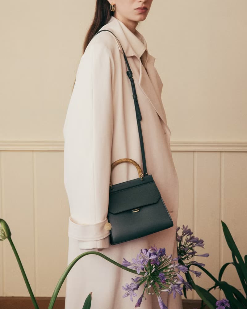 Mini Fir Bag 素皮革 手提包 斜背包 綠色