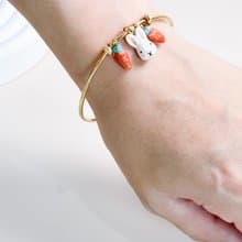 Rabbit + Carrot Porcelain Bracelet Set
