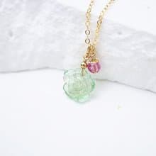 牡丹碧璽 電氣石項鍊 14K