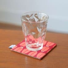 【錦源興】烏魚子吸水杯墊 (紅) l 底部防滑 臺南老師傅手工車縫