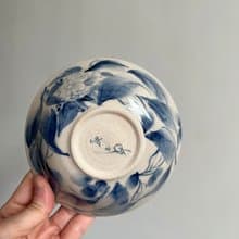 花絮之 似水遊  手繪青花 12.9 cm