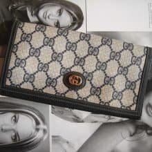 【老時光 OLD-TIME】早期二手老包義大利製GUCCI長皮夾