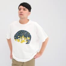中性短袖- 貓村的夜空 男生穿 貓