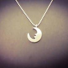 月亮在這裡(moon)  月光純銀項鍊 手作 / 鎖骨鍊 / 禮物 / 紀念日／情人節