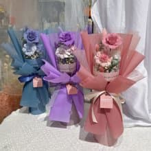 FengFlower 【永生玫瑰長型花束】乾燥花/永生花/送禮