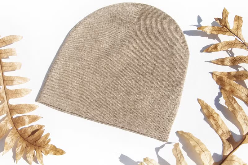 喀什米爾Cashmere針織羊絨帽 手工編織毛線帽 山羊絨編織帽-拿鐵