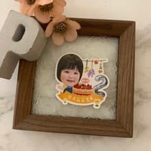 可愛照片生日貼紙
