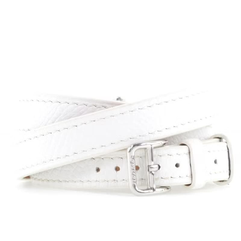 【日本直送】【HERMES】エルメス メドール・ロック トリプルトゥール ME2.112 SS×レザー 白 C クオーツ レディース 白文字盤 腕時計【中古】