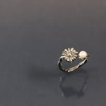 圖像系列-太陽花珍珠925銀戒