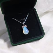 天然寶石 天然彩虹極光蛋白石 5.84克拉 925純銀訂製 歐泊 opal