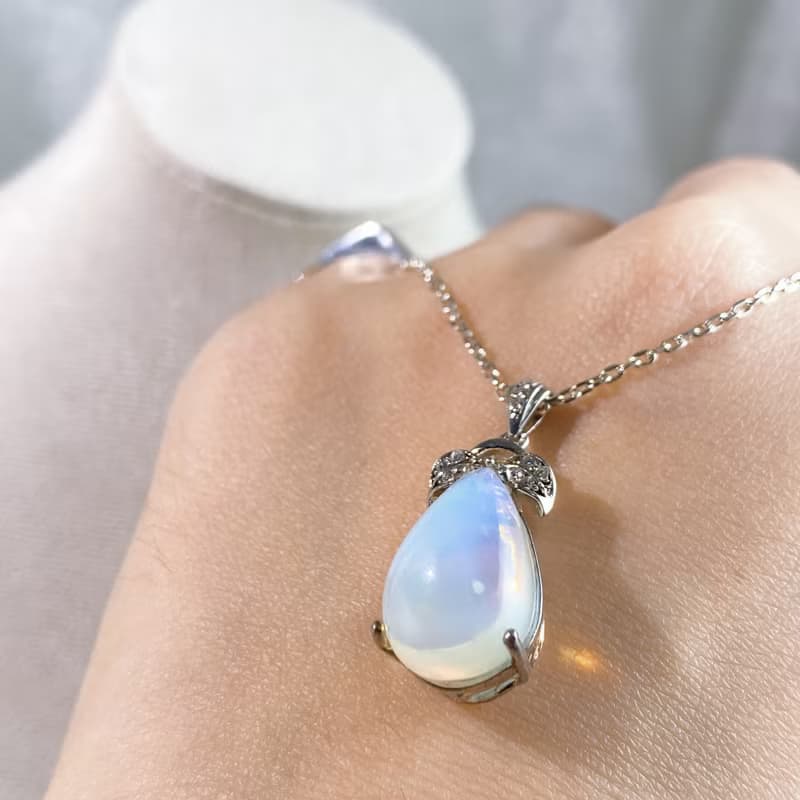 天然寶石 天然彩虹極光蛋白石 5.84克拉 925純銀訂製 歐泊 opal