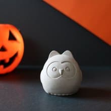 三木不貓頭鷹  超迷你擺飾/磁鐵/水泥材質/收迴紋針/情人節禮物